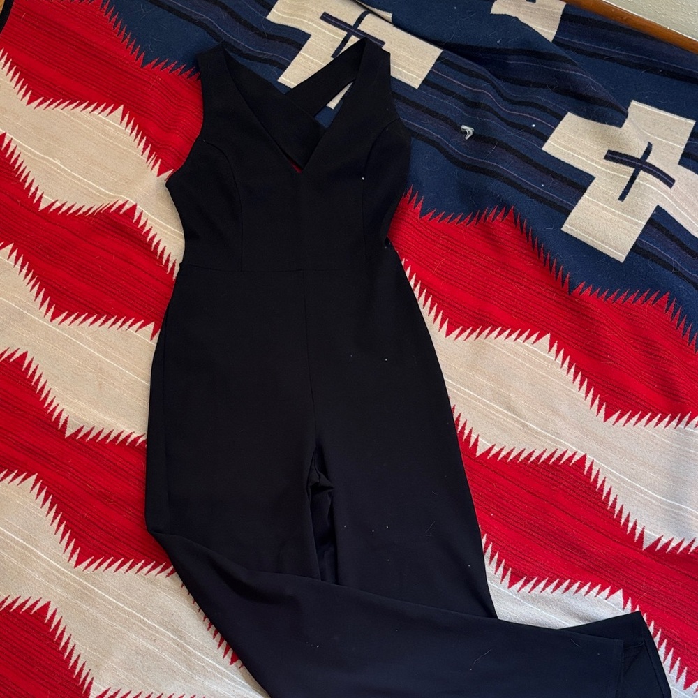 Women’s Socialite Black Jumpsuit with criss cross back detailing